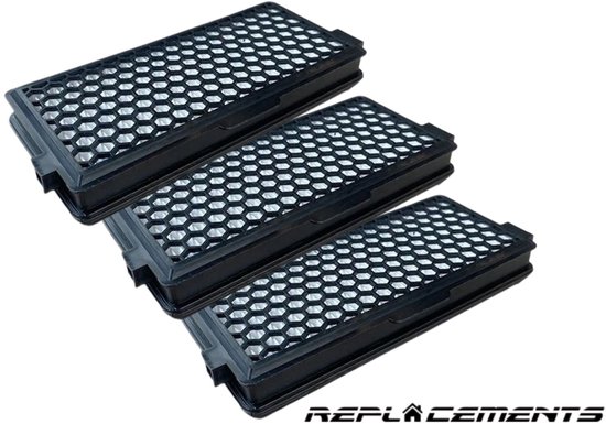 vhbw Set van 3 filters compatibel met Miele Complete C3 Total Care EcoLine Plus stofzuiger - HEPA-filter hypoallergeen