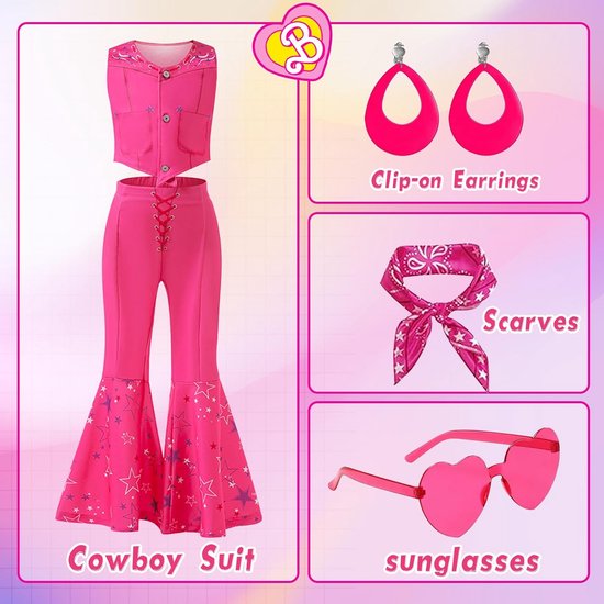 Cowgirl Kostuum Meisjes Kinderen Hippie Disco Party Outfit Jaren 70 80 cowgirl-kostuum-meisjes-kinderen-hippie-disco-party-outfit-jaren-70-80