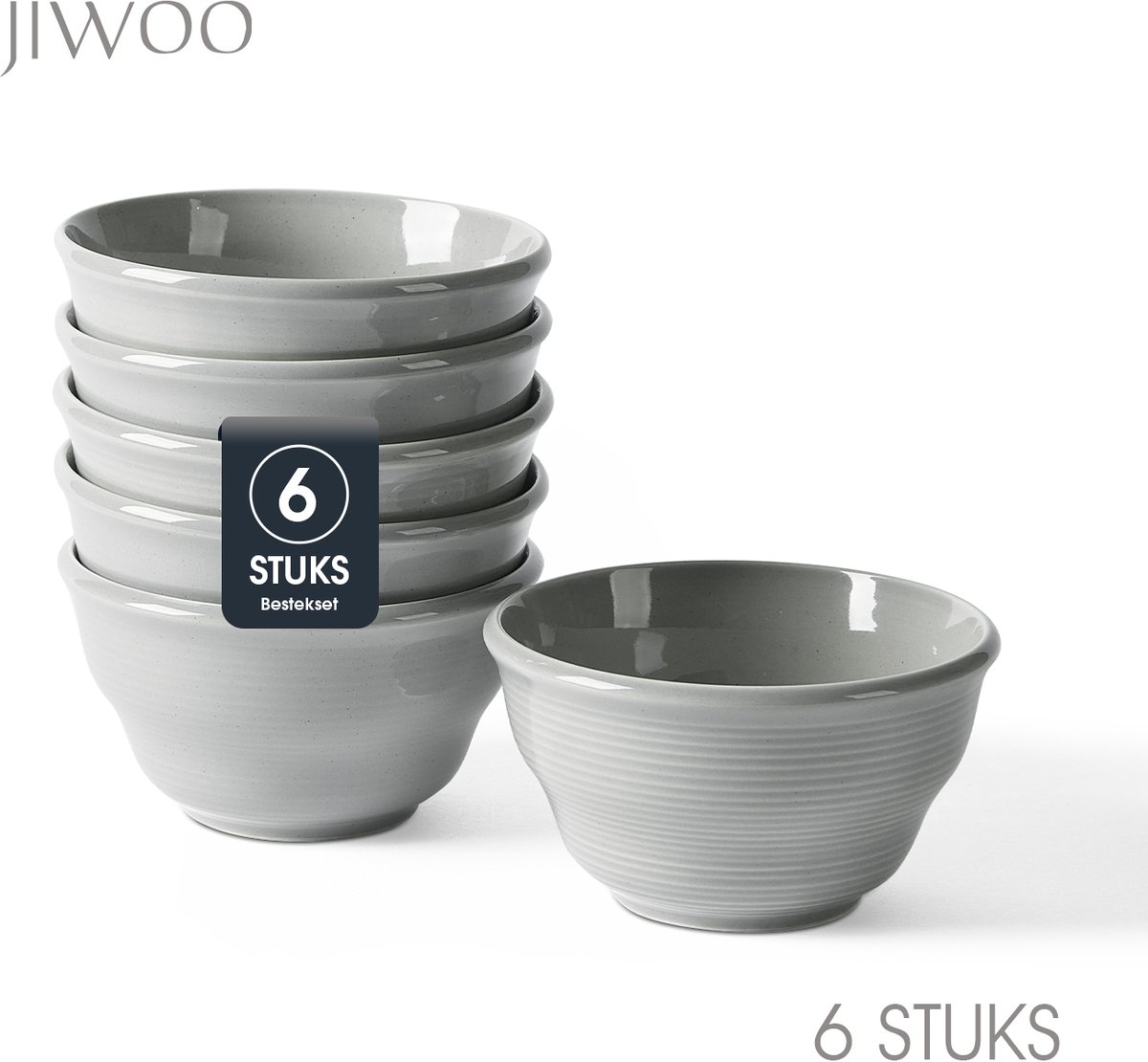 Set van 6 Kommen (Ø11,7cm / 380ml) Ontbijtkommen, Mueslikom, Soepkom, serviesset 6 persoons, Geschikt voor Restaurants, Horeca, Familiefeesten, Feest, Banketten en Picknicks, Magnetron-vaatwasserbestendig, Porselein