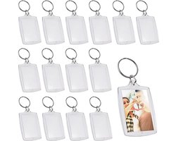25 Transparante Acryl Sleutelhangers voor Doe-Het-Zelf Fotocadeaus