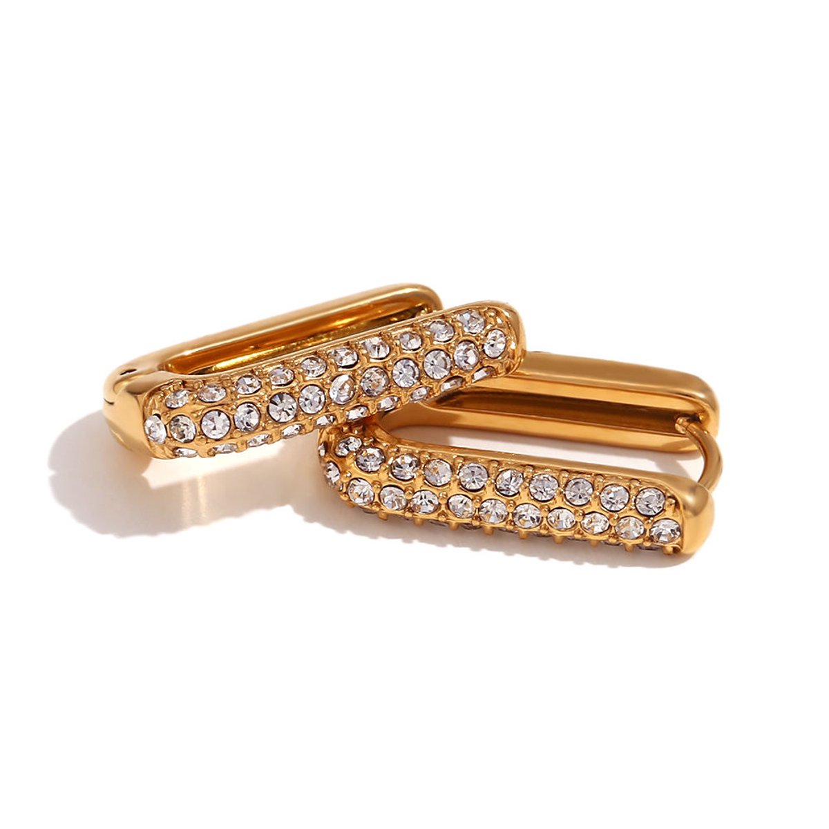 Veldy goudkleurige oorbellen - RVS oorbellen - Stainless steel oorbellen goud/gold - Mooie oorbellen - Goudkleurig