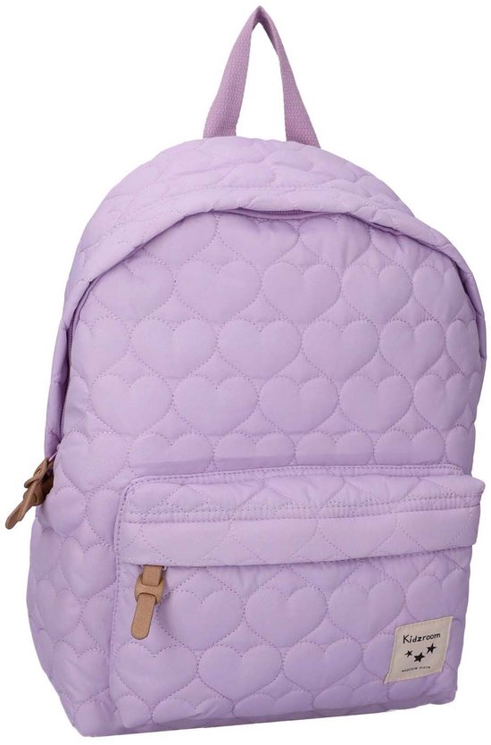 Kidzroom Wonderful Worlds - Kinder rugzak - 11,5 liter - 37 x 26 x 12 cm - Hartjes - Paars