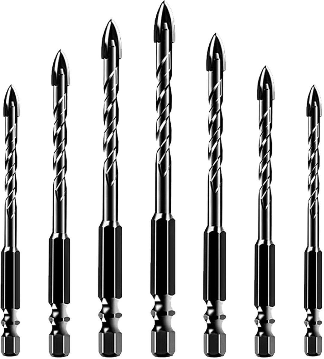 7-delige Tegelboor Set voor Tegels, Glas, Steen en Keramiek (3mm-12mm)