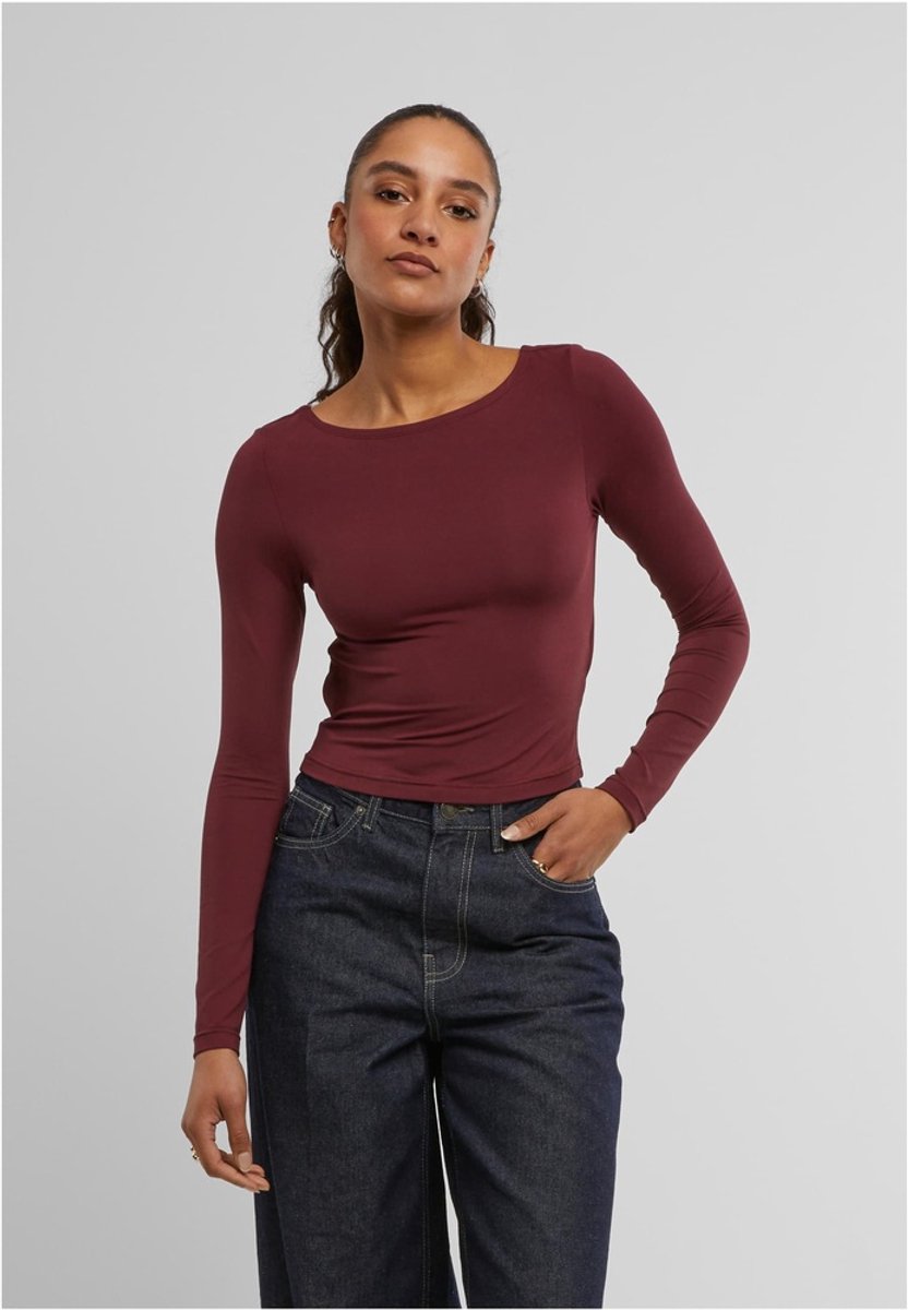 Urban Classics Slim Fit Longsleeve top XS Rood