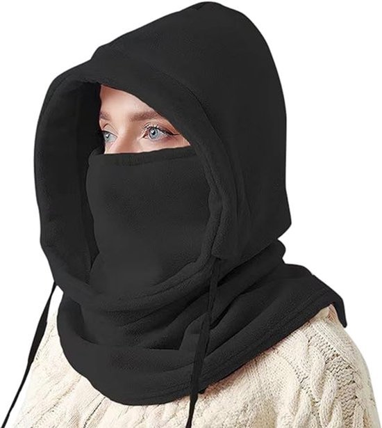 Balaclava Winddicht Wintergezichtsmasker Warm Fleece Skimasker Heren en Dames Koud Weer Motorfiets Fiets Nekwarmer - Facemasks - als capuchon, performance-muts, nekwarmer, sjaal, omslagdoek en ronde hoed - zwart