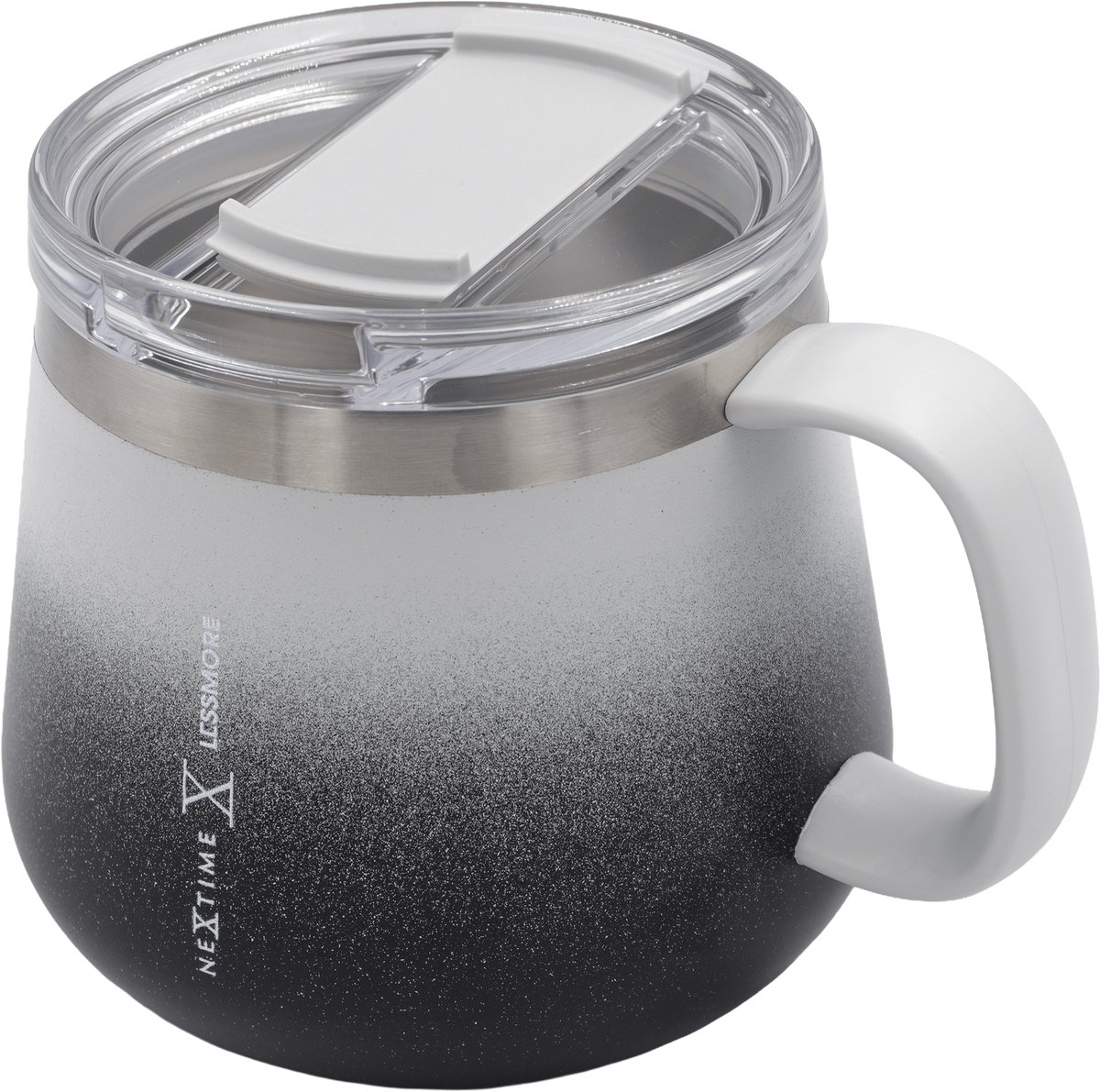 Thermische mok 473 ml (16oz)-95% gerecycled roestvrij staal-Staalgrijs 'Chubby Mug 16'