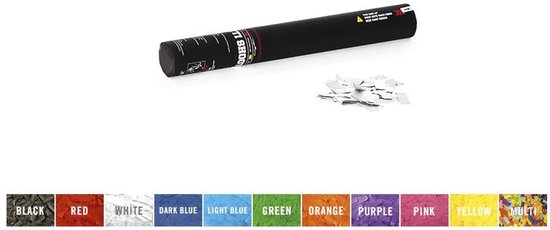 Canon à confettis TCM FX - tireur 50cm, blanc