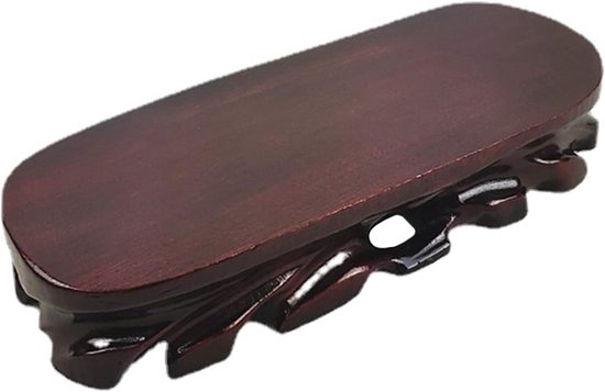 Bonsai Display Basis Vintage Houten Vierkante Basis Gesneden Vaas Bloempot Theepot Boeddha Ornament Base Ambachten Display Stand for Home Office Decoratie: Vaas voetstukbasis (Size : A