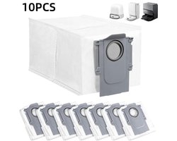 10-stuks - Stofzak voor robotstofzuiger - Vervangende stofzak - Compatibel met Roborock Qrevo-stofzakken P10s/V20/G20S - Accessoires en verbruiksartikelen voor robotstofzuigers - Wit -21.8*14*12cm