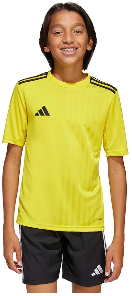 Adidas Campeon 25 T-shirt Met Korte Mouwen Geel 5-6 Years Jongens,Meisjes