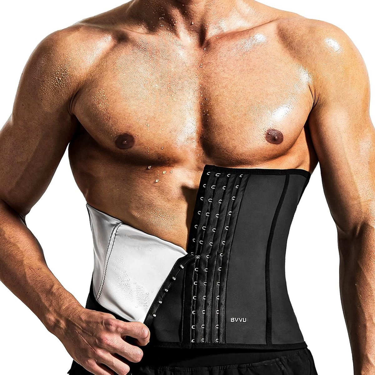 Taille Trainer en Trimmer voor Mannen met Neopreen voor Zweet Effect en Rugondersteuning tijdens Sporten