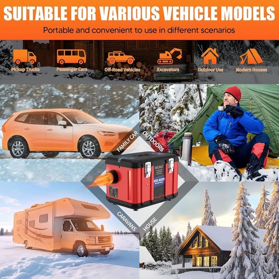 3KW Diesel-luchtverwarmer All-in-One 4-luchtuitlaat