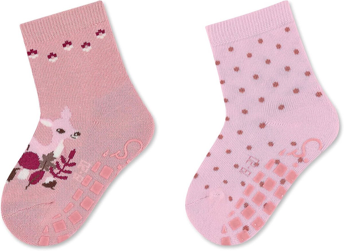 Baby meisjes slofsokken met antislipzool en zachte pluche voering