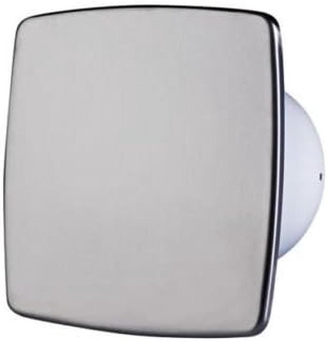 Badkamerventilator 100mm met Timer en RVS Voorpaneel - Stille Afzuiging