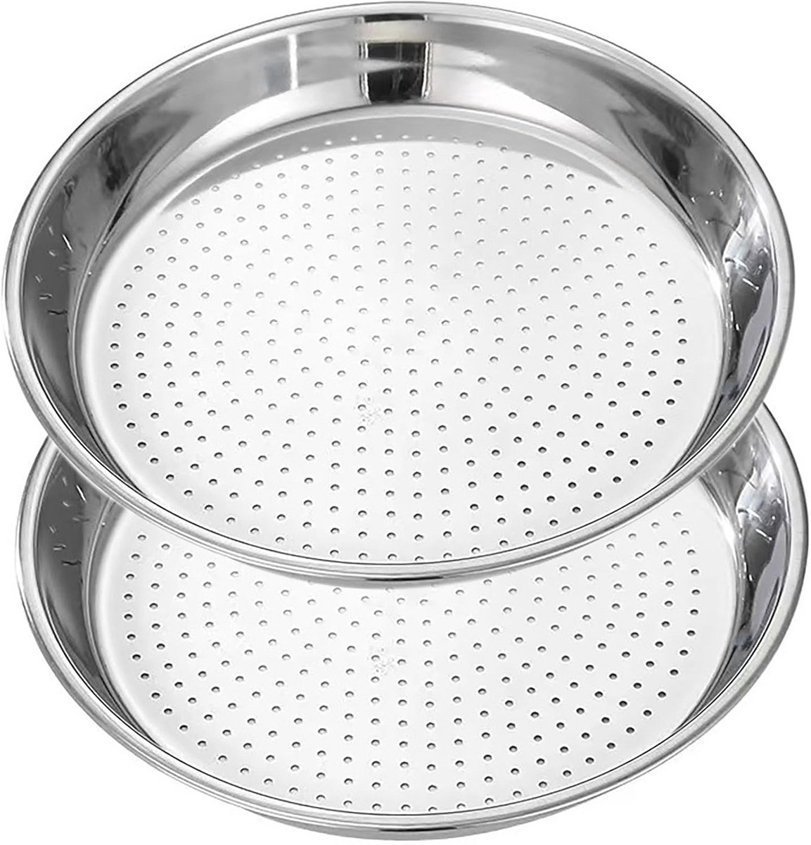 2x RVS Stoomrek Rond 27,5 cm | Stoommatten voor Stomen van Groenten en Vis
