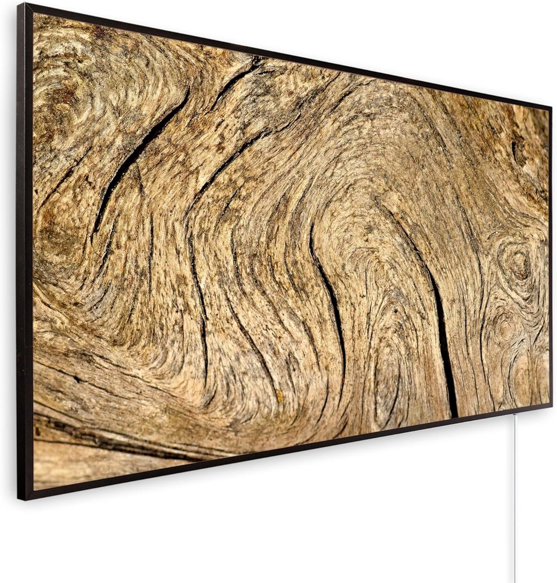 Infrarood Verwarmingspaneel 1000W met Fotoprint en Wieltjes | 5 Jaar Garantie | Zwart Frame | Geschikt voor 14-26 m²