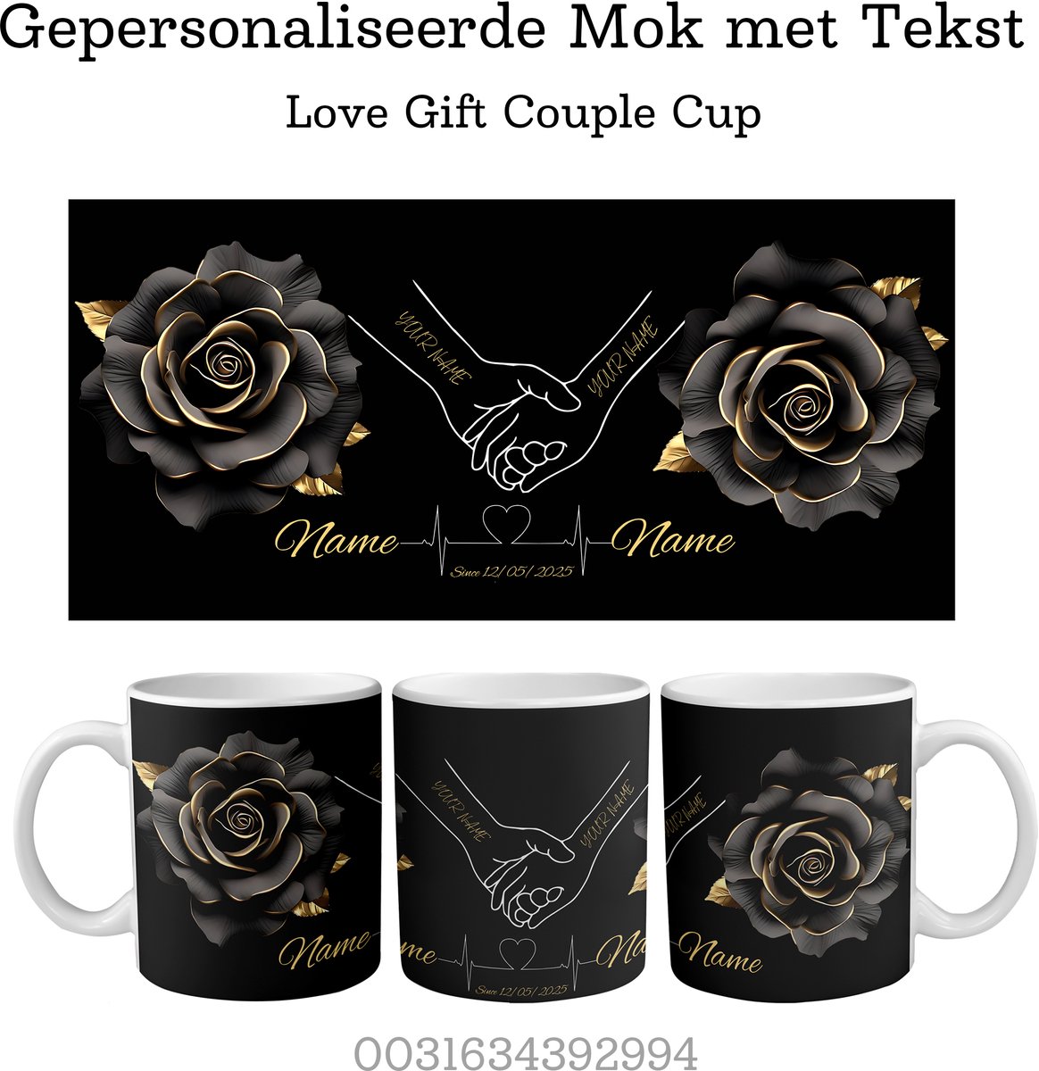 Personalized Mug with Name Text - Print Mug Text - Tea / Coffee Mug - Personalized Couple Mug