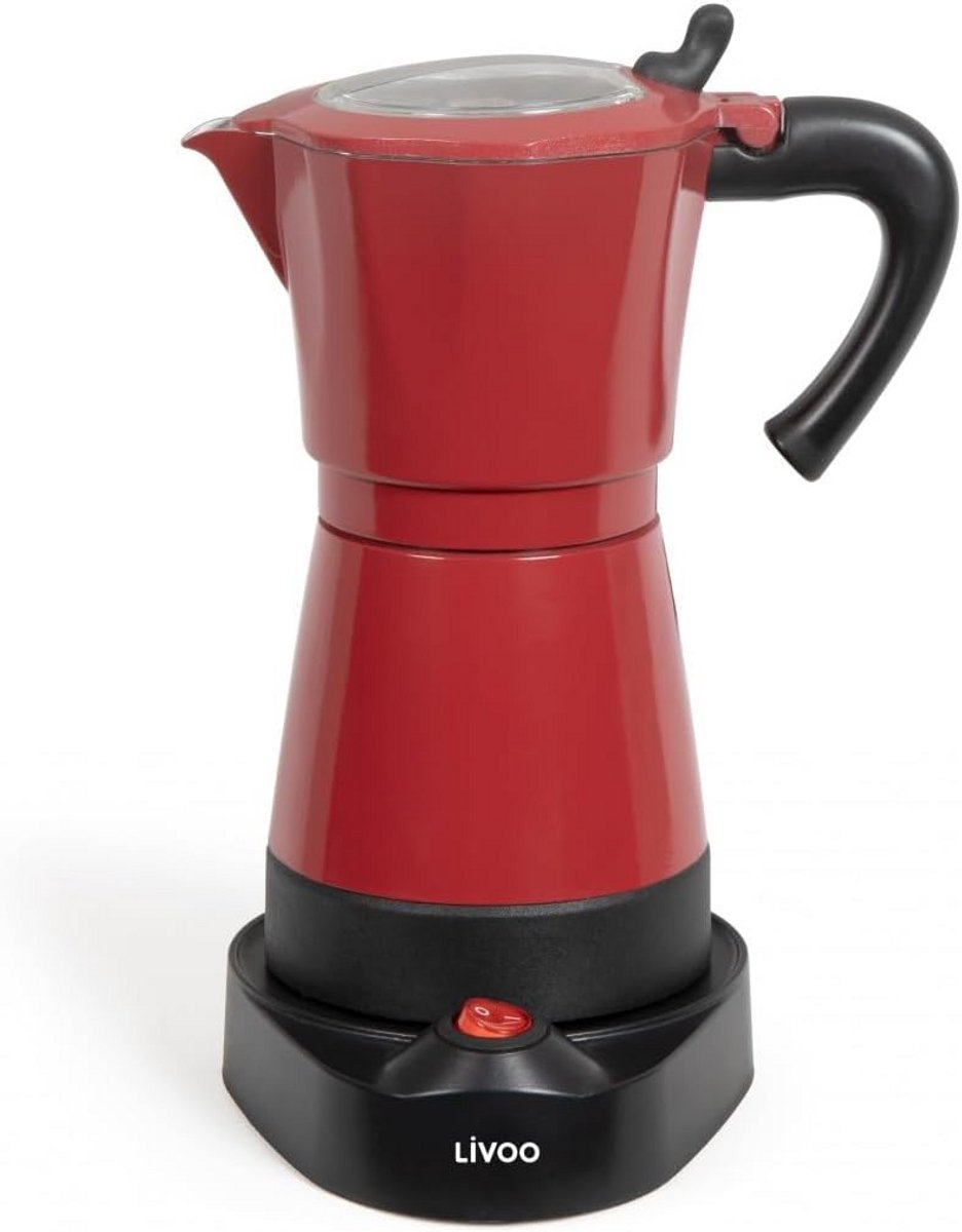 Elektrisch Italiaans Moka Koffiezetapparaat 300ml 6 Kopjes Warmhoudfunctie