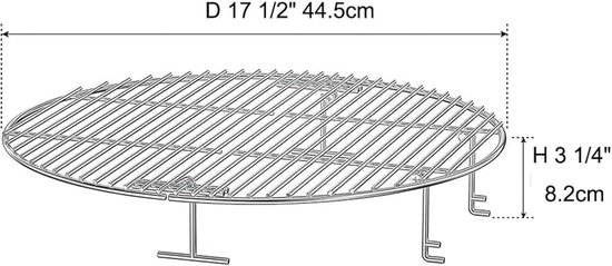 Roestvrijstalen grillrooster 35 x 30 cm van Europees roestvrij staal, grillrooster roestvrij