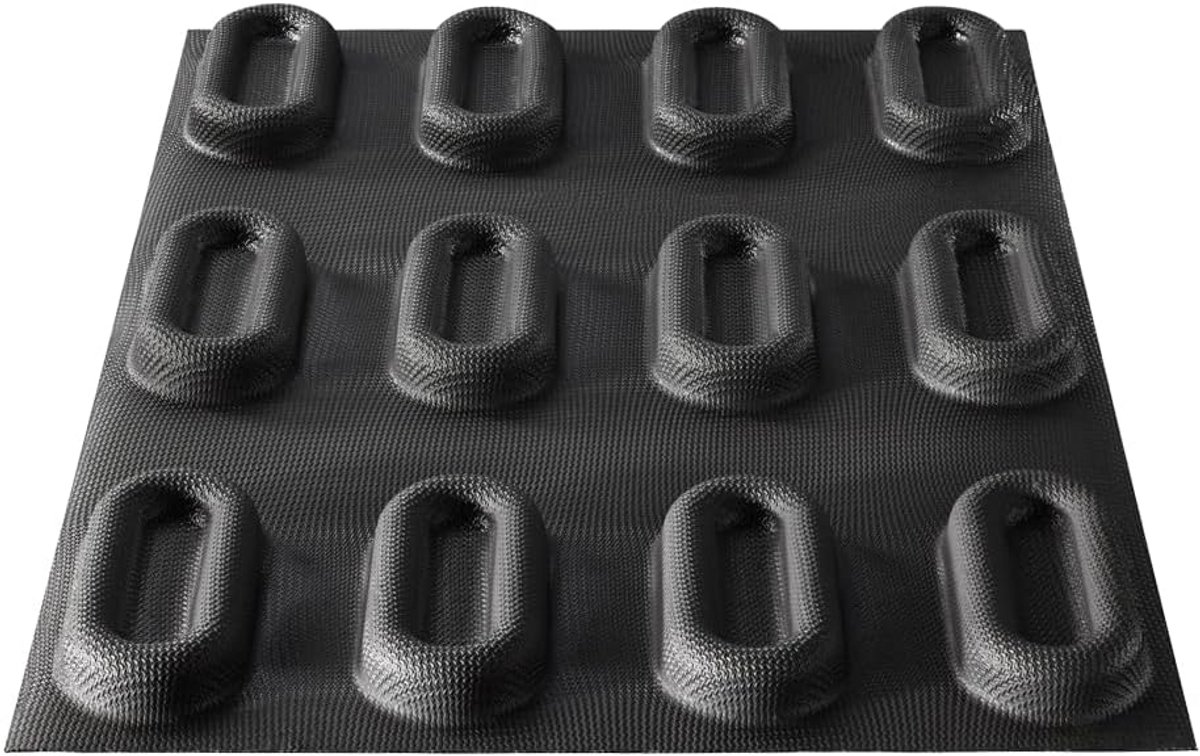 Siliconen Bakvorm voor 12 Mini Quiches, Cakes en Financiers - Ovenbestendige Antiaanbaklaag