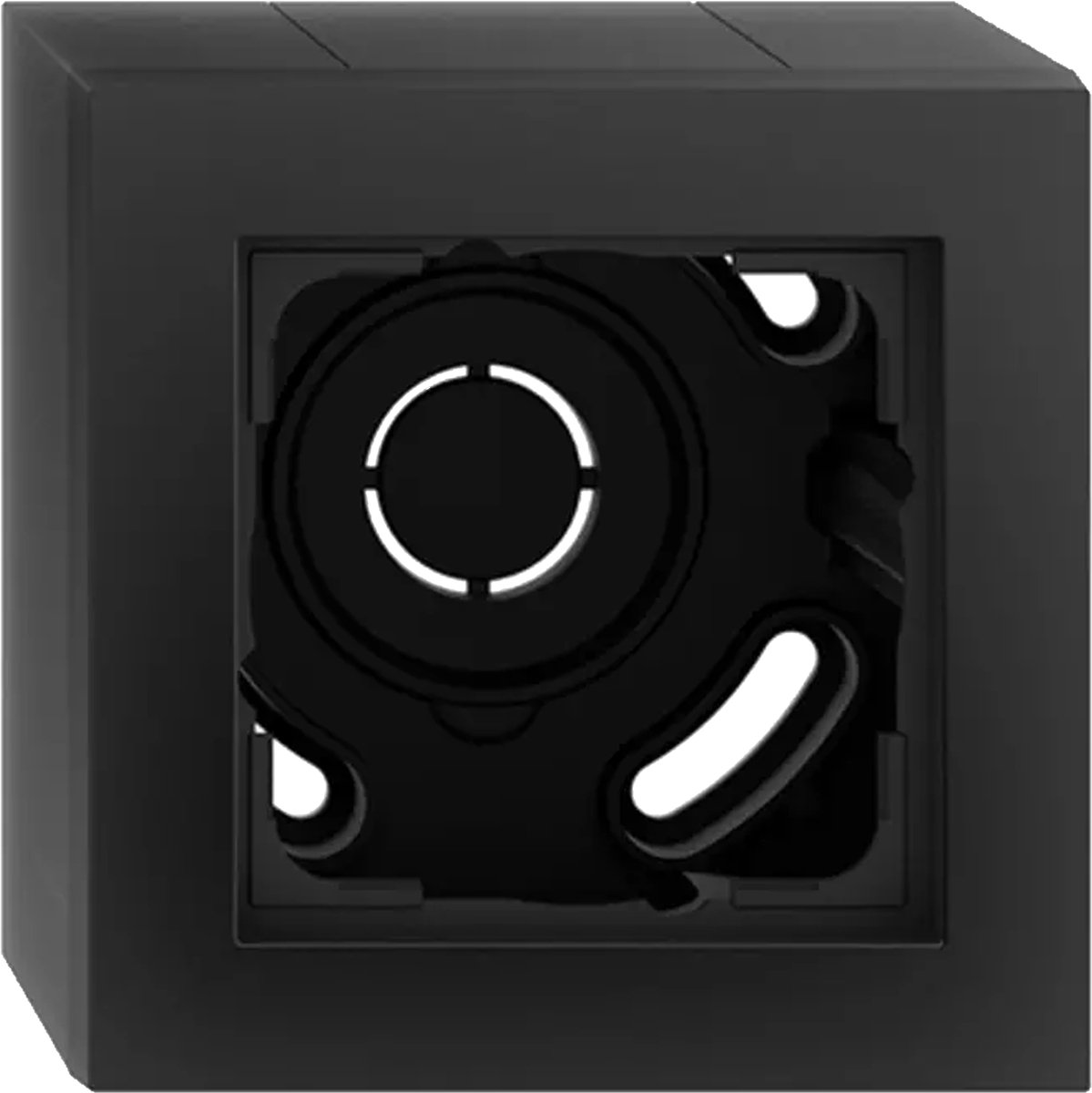 Gira E2 opbouwraam - 1-voudig - inclusief afdekraam - zwart