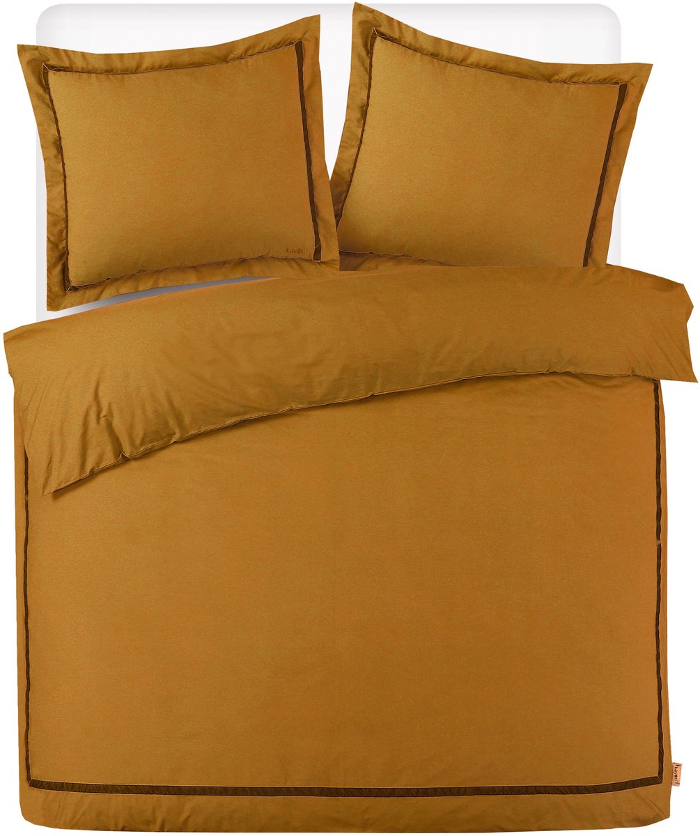 Kayori Yamato Dekbedovertrek Katoenperkal - 260x200-220 + 2 slopen - Lits-jumeaux - Egyptisch Perkal 300TC - Goud