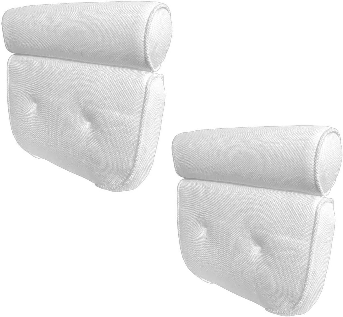 Set van 2 Luxe Badkussens voor Nek en Hoofd – Comfortabel en Wit
