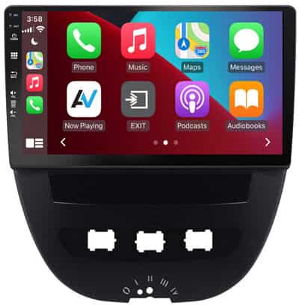 Apple CarPlay & Android Auto Autoradio met DAB+ voor Peugeot 107 2006-2014