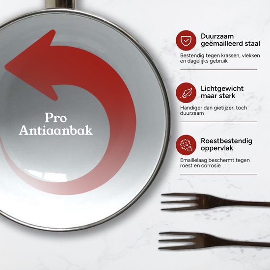 Nouvel Fondueset – Kaasfondue Set Geëmailleerd Staal - Fonduepan 1.5L - Incl. Fondue vorken - Inductie Geschikt – Compleet met Rechaud & Brander – Premium Zwitsers Design — afbeelding 2