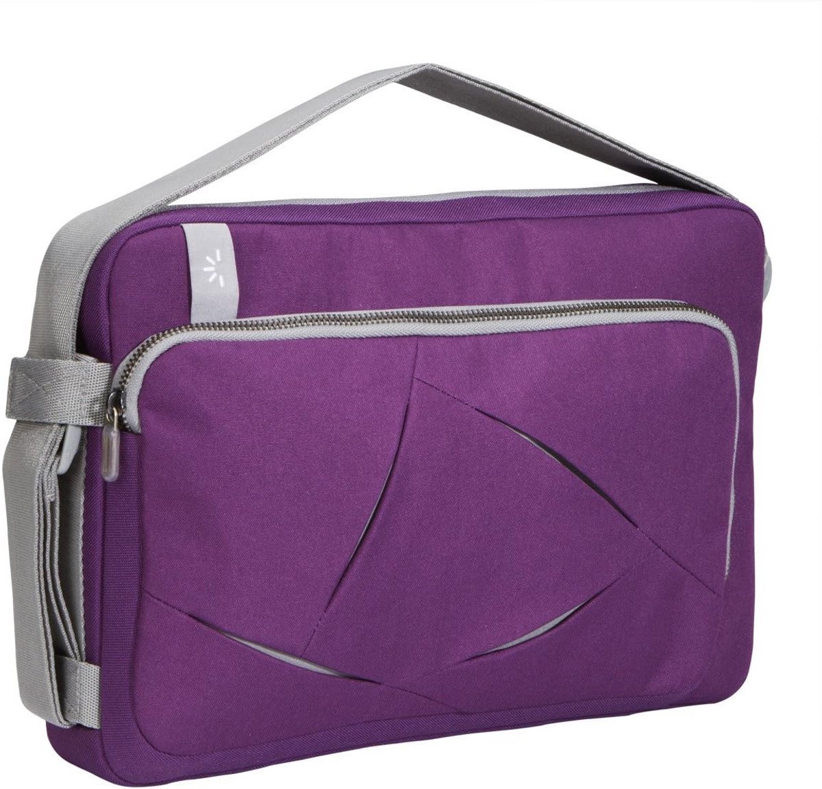 Laptoptas Nylon 12.1 Inch Netbook Lichte Schoudertas Lila Grijs