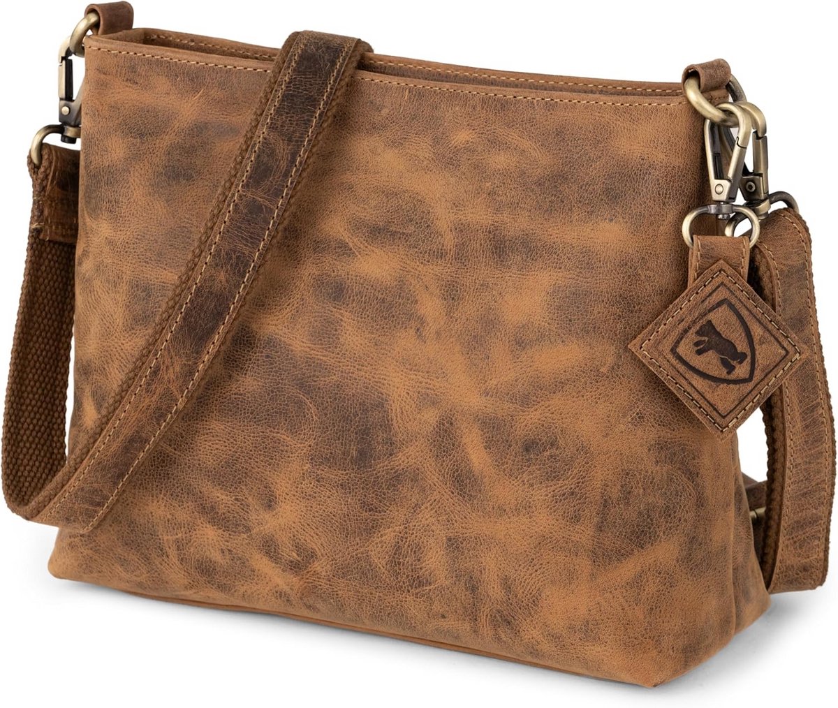 Leren Schoudertas Marbella M voor Dames - Grote Crossbody Handtas