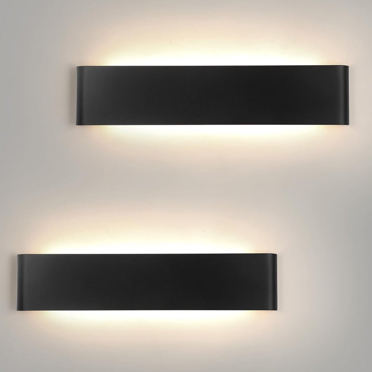 Moderne LED Wandlamp Binnen 2 Stuks Zwart 41cm 24W Neutraal Wit IP44 Op en Neer Verlichting