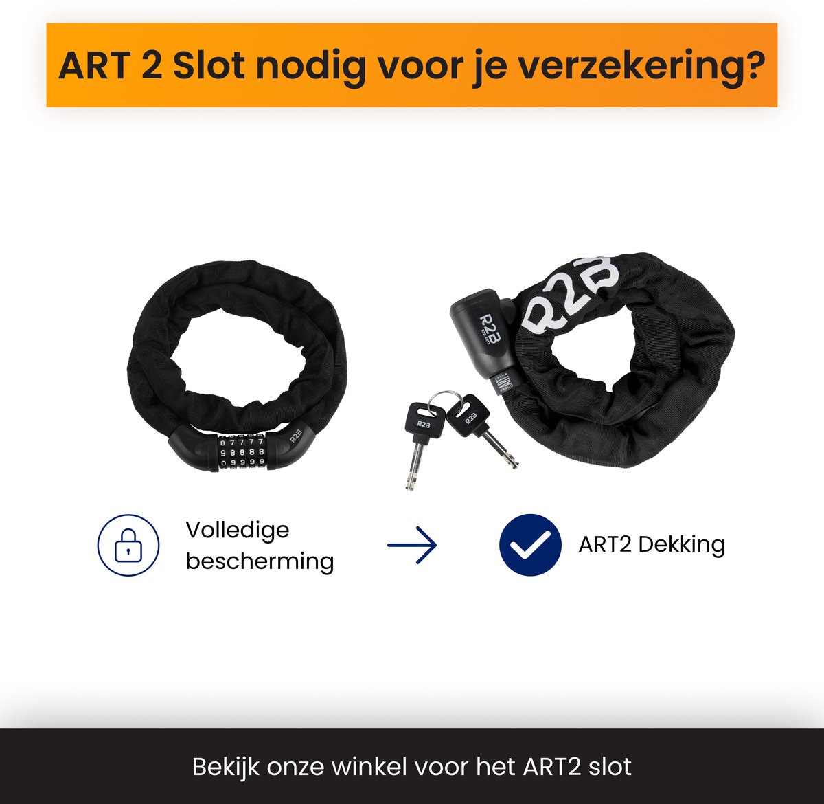 KOHLBURG Massief 110 Cm Fietsslot Met Cijfercode - Sold Secure GOLD | 8mm Kettingslot Voor Fiets, E-Bike & Motor
