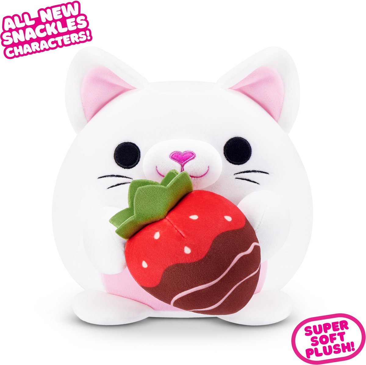 Snackles Valentines Edition 8-inch Plush (Kitten with Strawberry Chocolate)