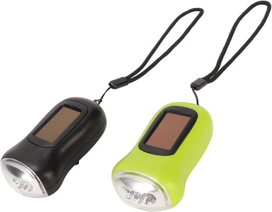KIMISS Handslinger Zaklamp Op Zonne-energie - Oplaadbare LED Dynamo Zaklamp Voor Kamperen