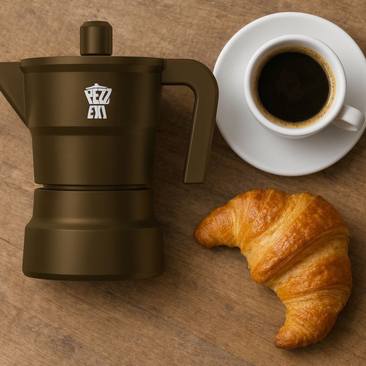 Italiaans koffiezetapparaat - PEZZETTI - SOLIDEXPRESS - Aluminium - 6 kopjes - Khaki