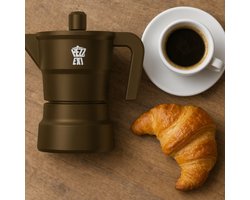 Italiaans koffiezetapparaat - PEZZETTI - SOLIDEXPRESS - Aluminium - 6 kopjes - Khaki