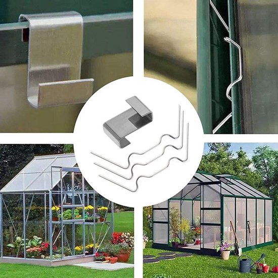 50-delige bevestigingsclipset voor kasglaspanelen voor kasglasruimtes met dubbele gaaspanelen, weerbestendige reparatieset voor kas - Z-type clip 25 stuks + W-type clip (1,2*75*30mm) 25 stuks — afbeelding 3