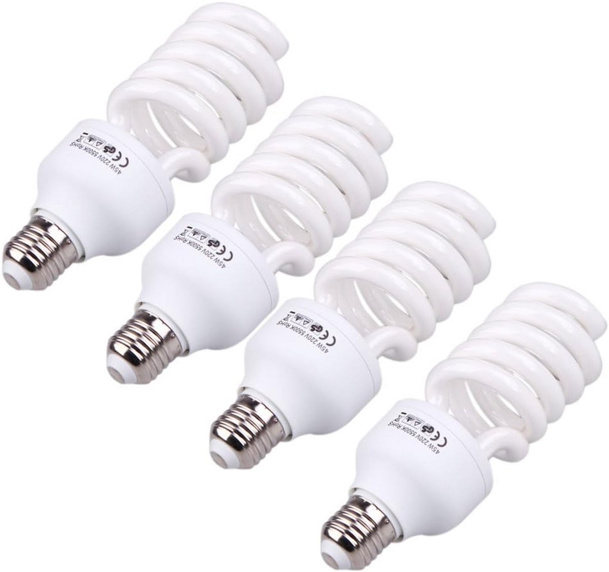 4-Pack 45W 5500K E27 Daglichtlampen voor Fotostudio Verlichting