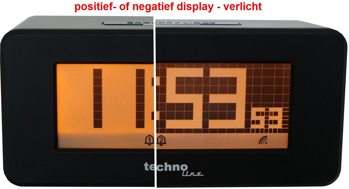 Klok - wekker - positief of negatief display - contrast - 2 95