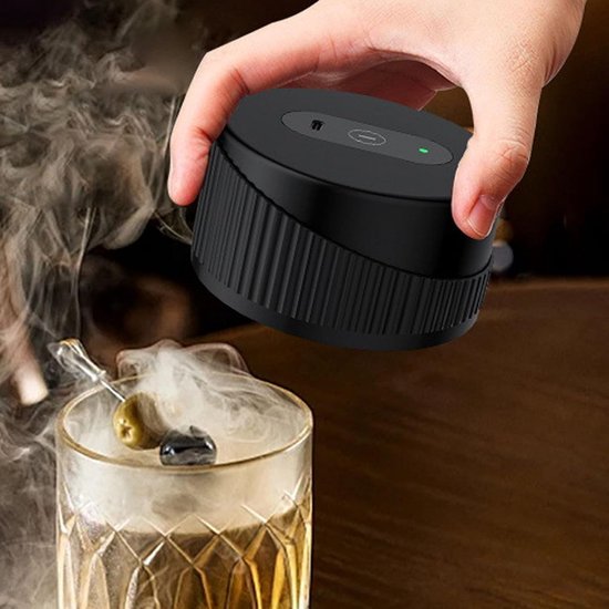 Kit Fumoir à Cocktail électrique - 6 Saveurs - Pour Whisky Et Cocktails - Noir
