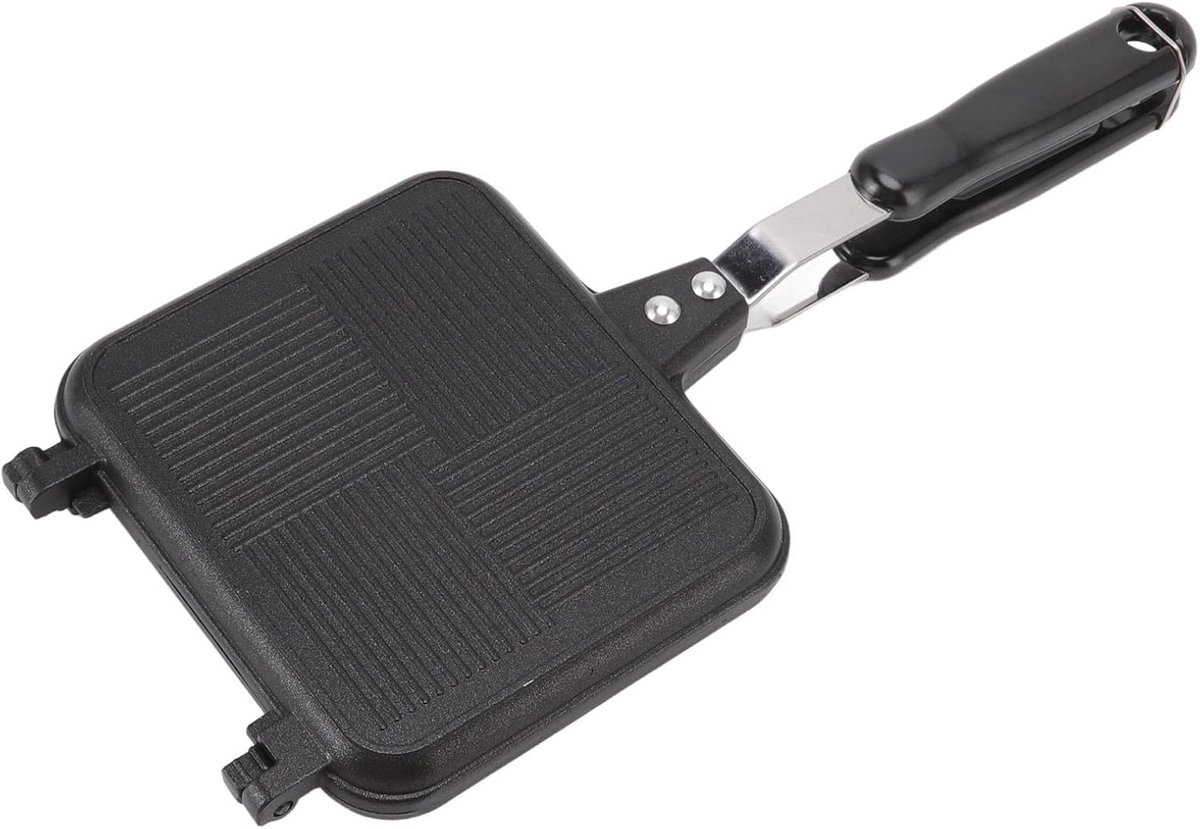 Hot Sandwich Maker Twill Met Afneembare En Anti-aanbaklaag - Double Side Verwarming Sandwich Pan - Fijne Ijzer Flip Ontbijt Pan Voor Thuis Keuken