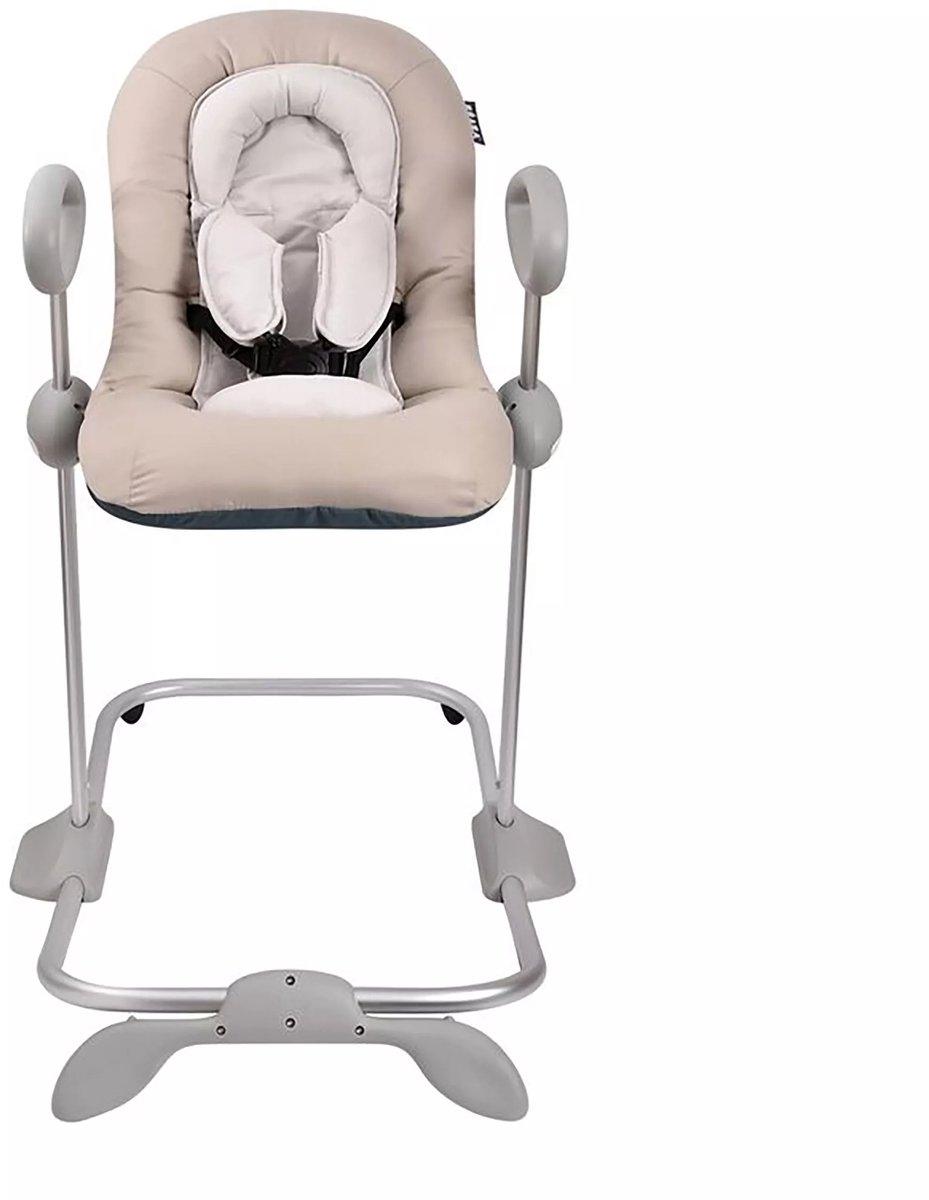 Béaba Up & Down IV Wipstoel – Baby Wipstoel Verstelbaar in Hoogte & Rugstand – Inclusief Geboorteverkleiner – 5-punts Harnas – Ultra Comfort – Clay