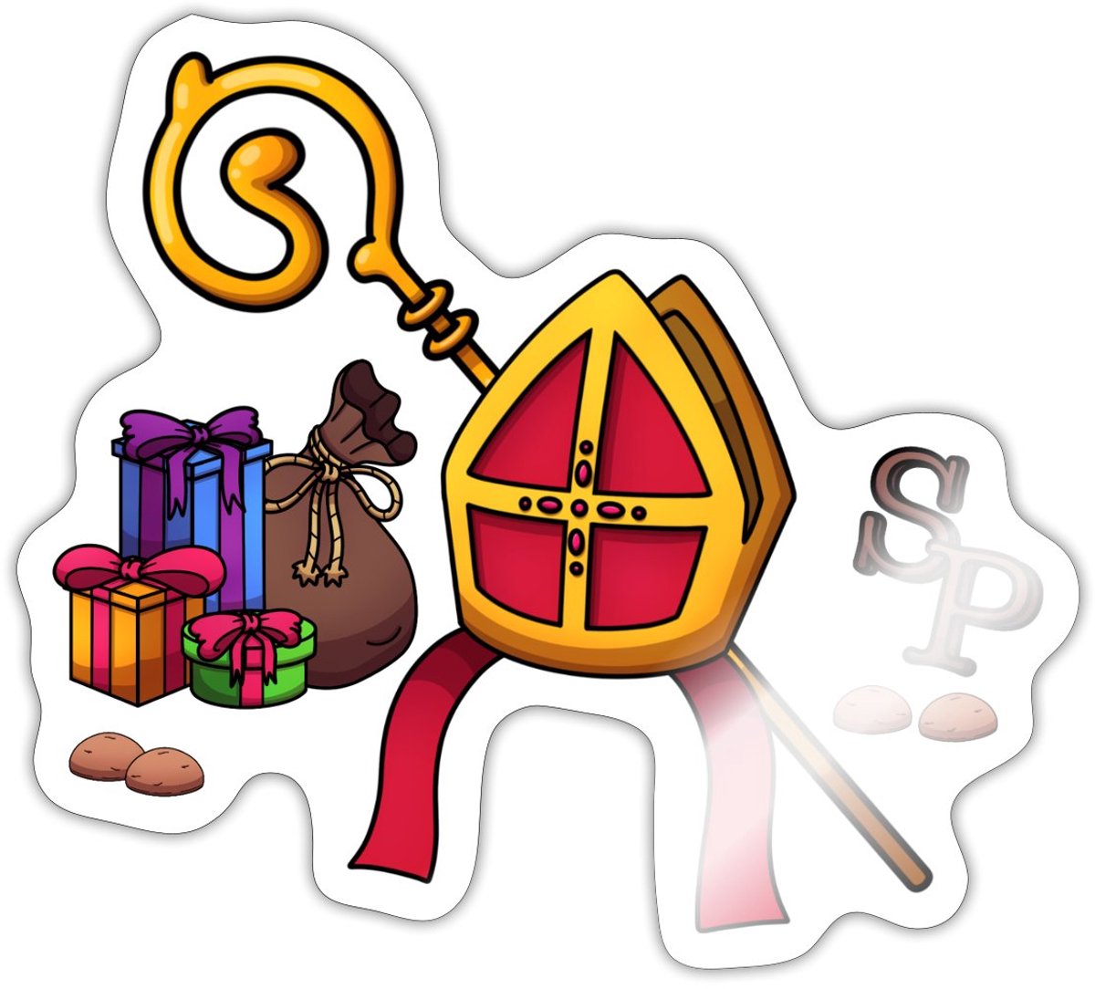 Sinterklaas Elements Sticker maat S (10 x 10 cm)