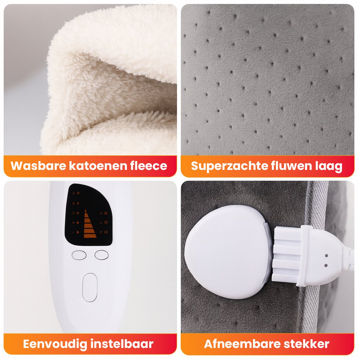 Twenty4seven® Elektrische Voetenwarmer met Timer - Voetverwarmer Electrisch & USB - 6 Warmtestanden - Verwarmde Voetenzak met Overhittingsbeveiliging – foto 4