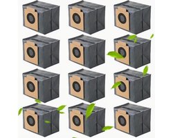 12-Pack Stofzakken Gescht voor Eufy Clean X8 Pro / X10 Pro Omni Robotstofzuiger Zelf-lege Station 2,5L Grote Capaciteit Vervangingszak