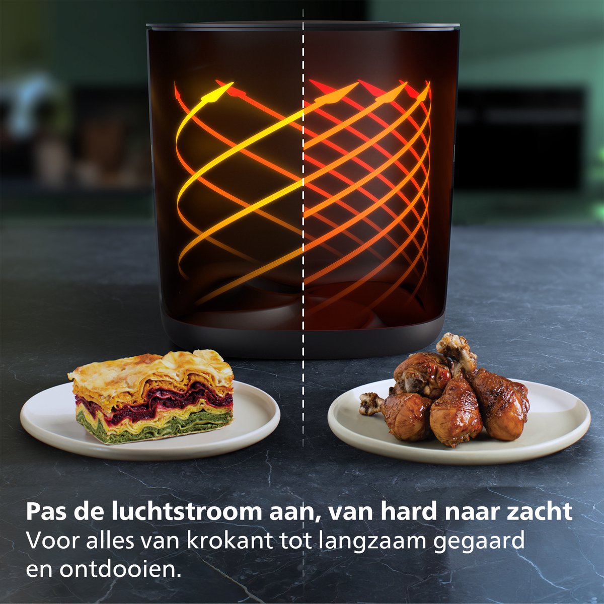 Philips 7000 Series Airfryer - Combi XXL Connected - HD9880/90 - Rapid CombiAir - 8.3L - Tot 6 personen - Met Voedselthermometer — afbeelding 5