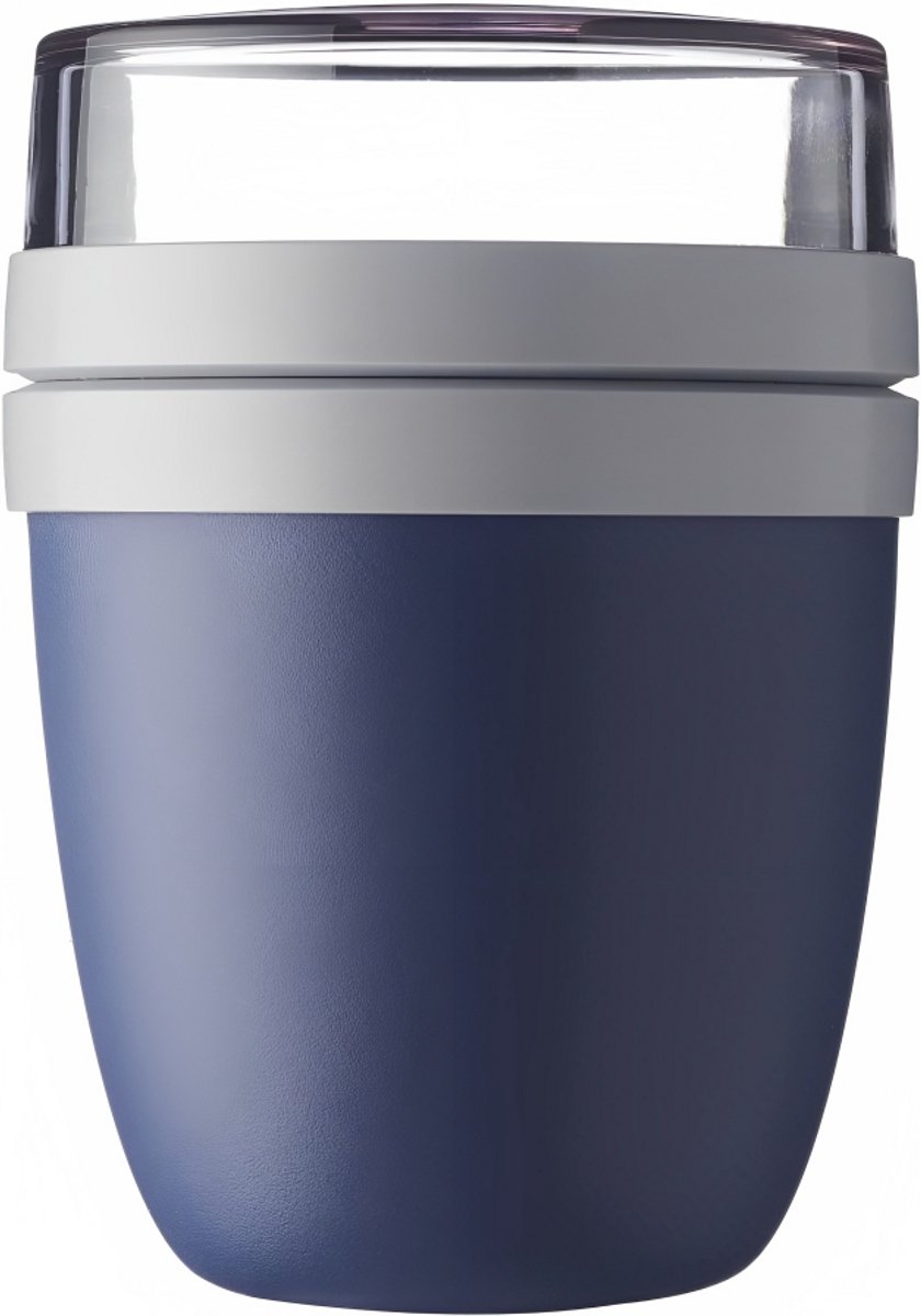 Home & Marker - Lunchpot To Go - 700ml - Yoghurt Beker Muesli - 2 Compartimenten - Lekvrij - BPA Vrij - Lunchbox Lunchbeker - Soepbeker - Meeneem - Blauw Denim - BREAKPOT