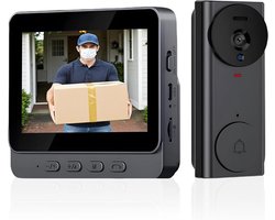 White-Label® Deurbellen met Camera – Video Deurbel – Draadloos – Full HD
