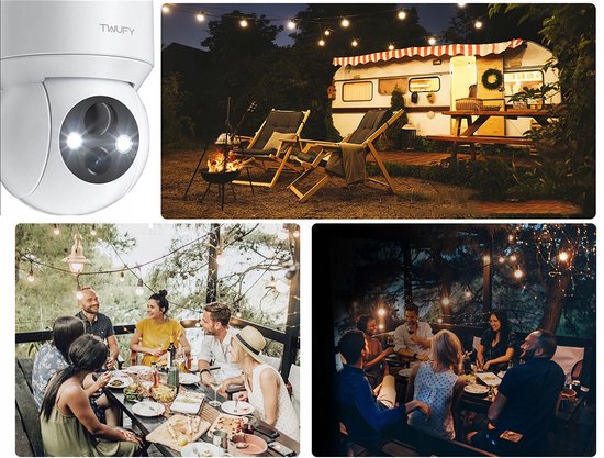 ieGeek Beveiligingscamera Draadloos Buiten – 2K 3MP FULL HD - Camerabewaking - Bewakingscamera Voor Buiten - Buitencamera - Buiten Camera Met Nachtzicht - Oplaadbaar - 3W Zonnepaneel - WIT - 32GB KAART — afbeelding 3